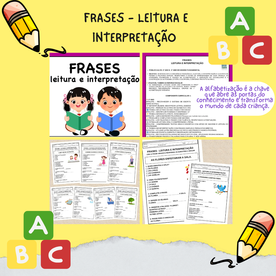 FRASES - LEITURA E INTERPRETAÇÃO