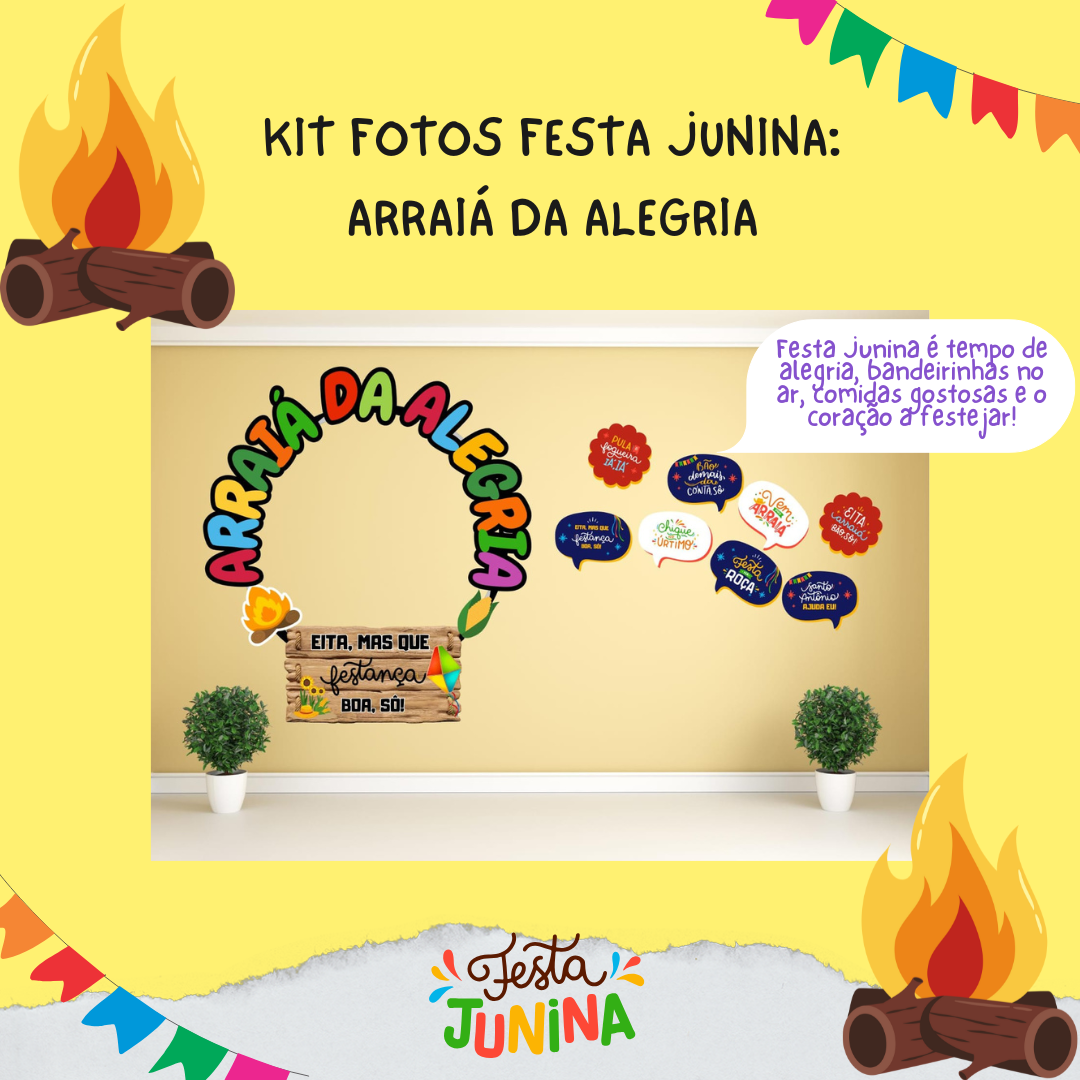 KIT FOTOS FESTA JUNINA: ARRAIÁ DA ALEGRIA