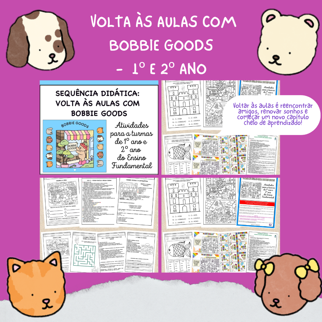 Volta às Aulas com Bobbie Goods - 1º e 2º ano do Ensino Fundamental.