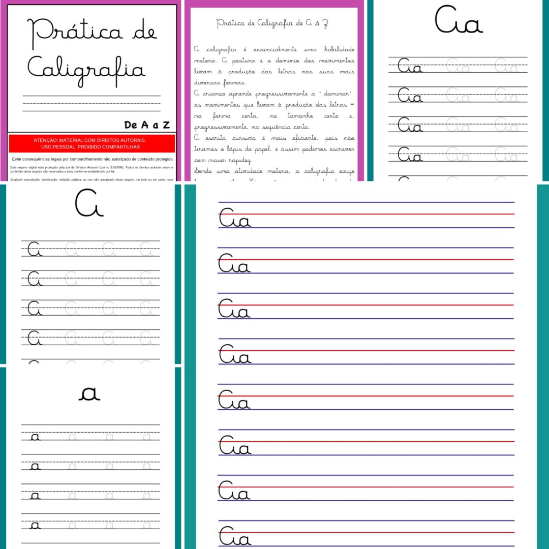 ✍️ APOSTILA PRÁTICA DE CALIGRAFIA – DE A a Z!