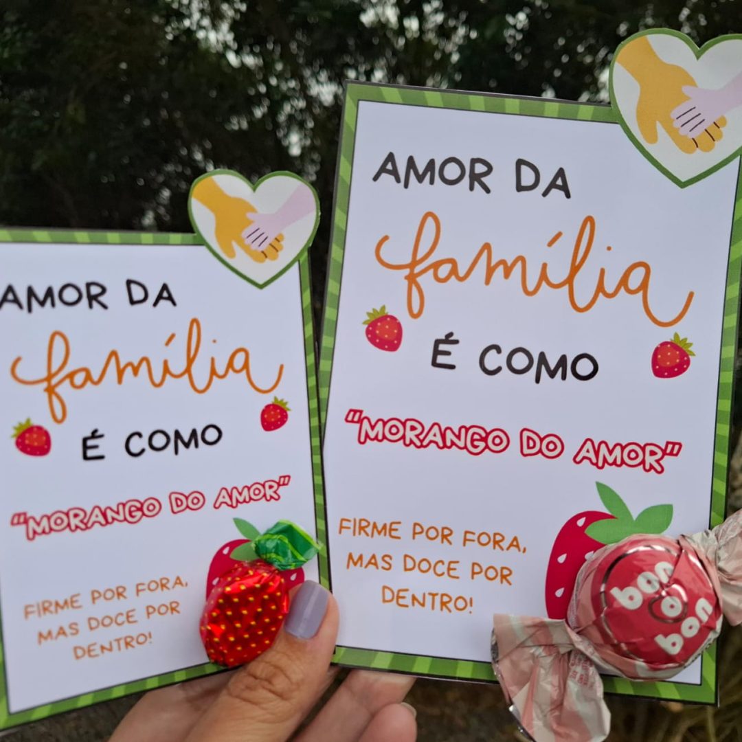 👨‍👩‍👧‍👦 CARTÃO FAMÍLIA – MORANGO DO AMOR 🍓