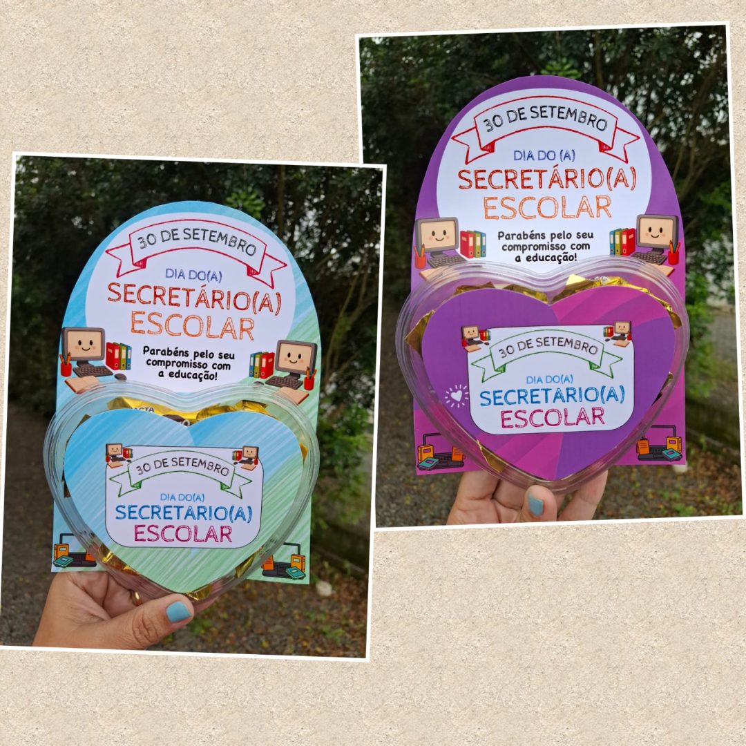 💖 LEMBRANCINHA CORAÇÃO – DIA DO SECRETÁRIO ESCOLAR 💖