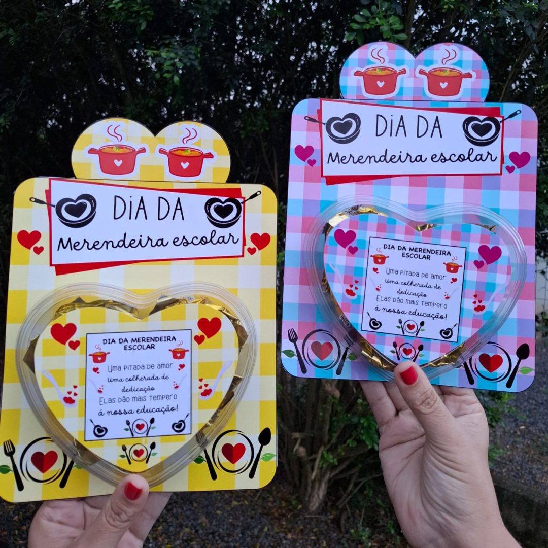 ❤️ CARTÃO CORAÇÃO – DIA DA MERENDEIRA ESCOLAR ❤️