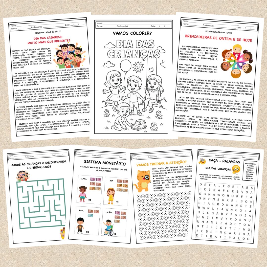 SEQUÊNCIA DIDÁTICA – DIA DAS CRIANÇAS 📚 Turmas do 3º ao 5º ano do Ensino Fundamental - Imagem 4
