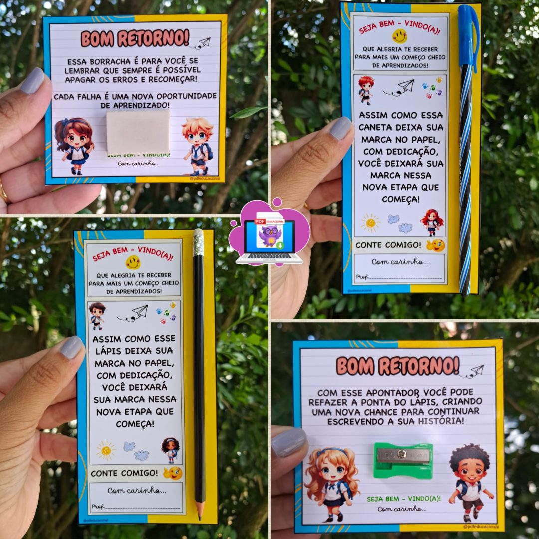 #4 - LEMBRANCINHA VOLTA ÀS AULAS COM MATERIAL ESCOLAR