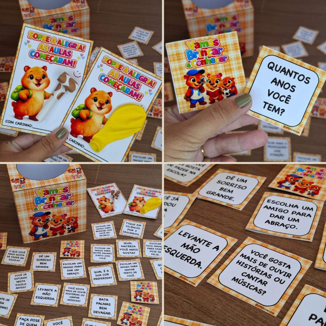 🎒 DINÂMICA DE VOLTA ÀS AULAS – “VAMOS BRINCAR E CONHECER”
