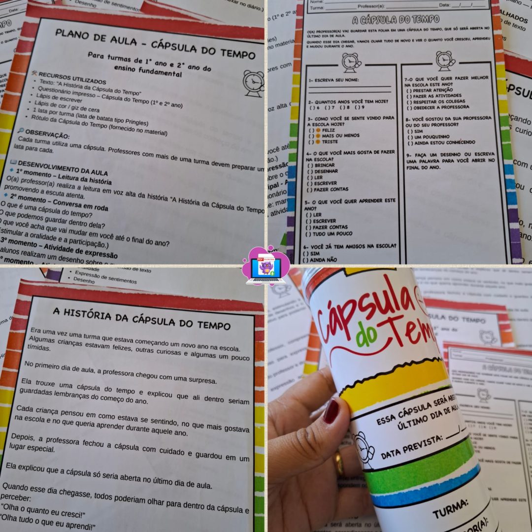 DINÂMICA – CÁPSULA DO TEMPO (1º e 2º ano do Ensino Fundamental)