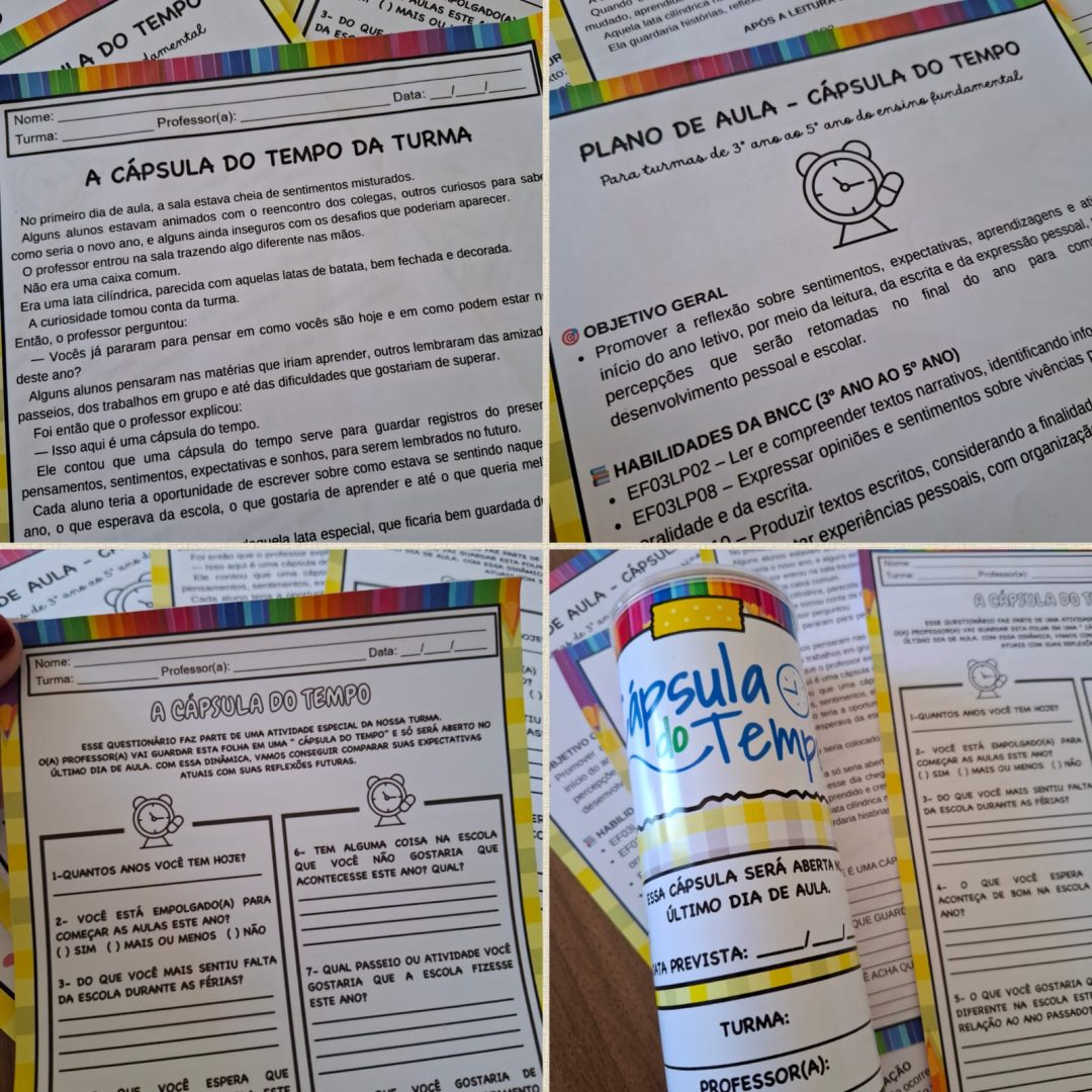 DINÂMICA – CÁPSULA DO TEMPO (3º ao 5º ano do Ensino Fundamental)