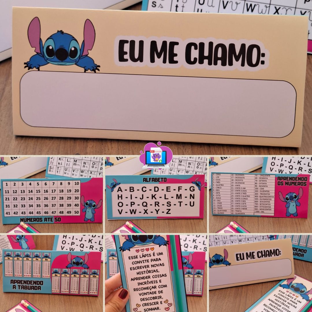 CRACHÁS DE MESA + LEMBRANCINHA – VOLTA ÀS AULAS  📍STITCH