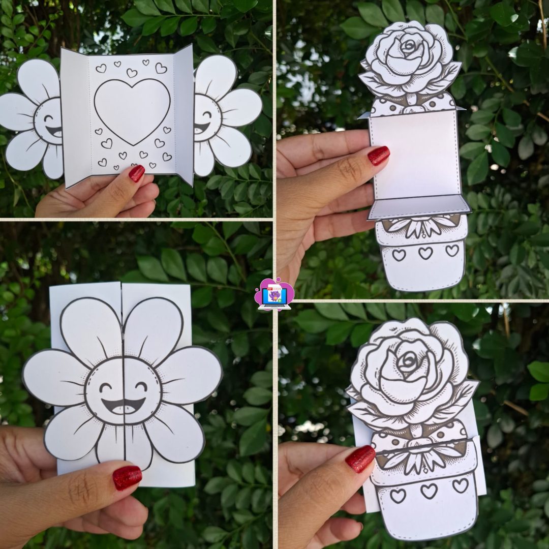 🌸 CARTÃO PARA COLORIR – DIA DAS MULHER 🌸