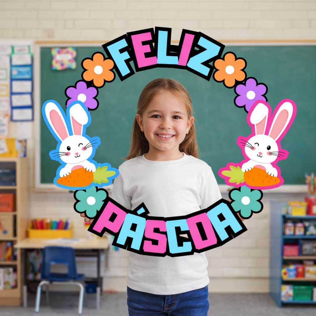 BAMBOLÊ FELIZ PÁSCOA PARA FOTOS