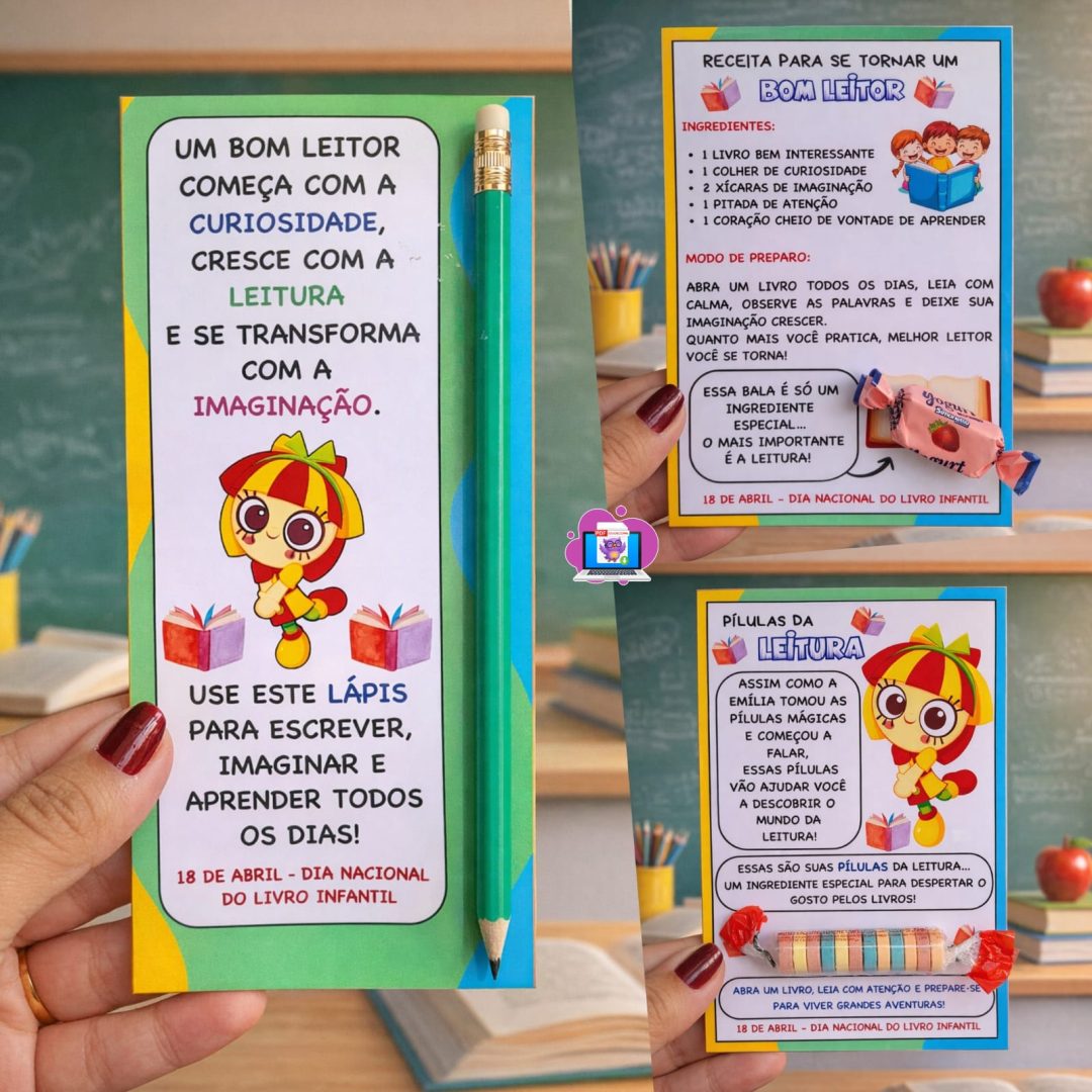 LEMBRANCINHAS DIA DO LIVRO INFANTIL