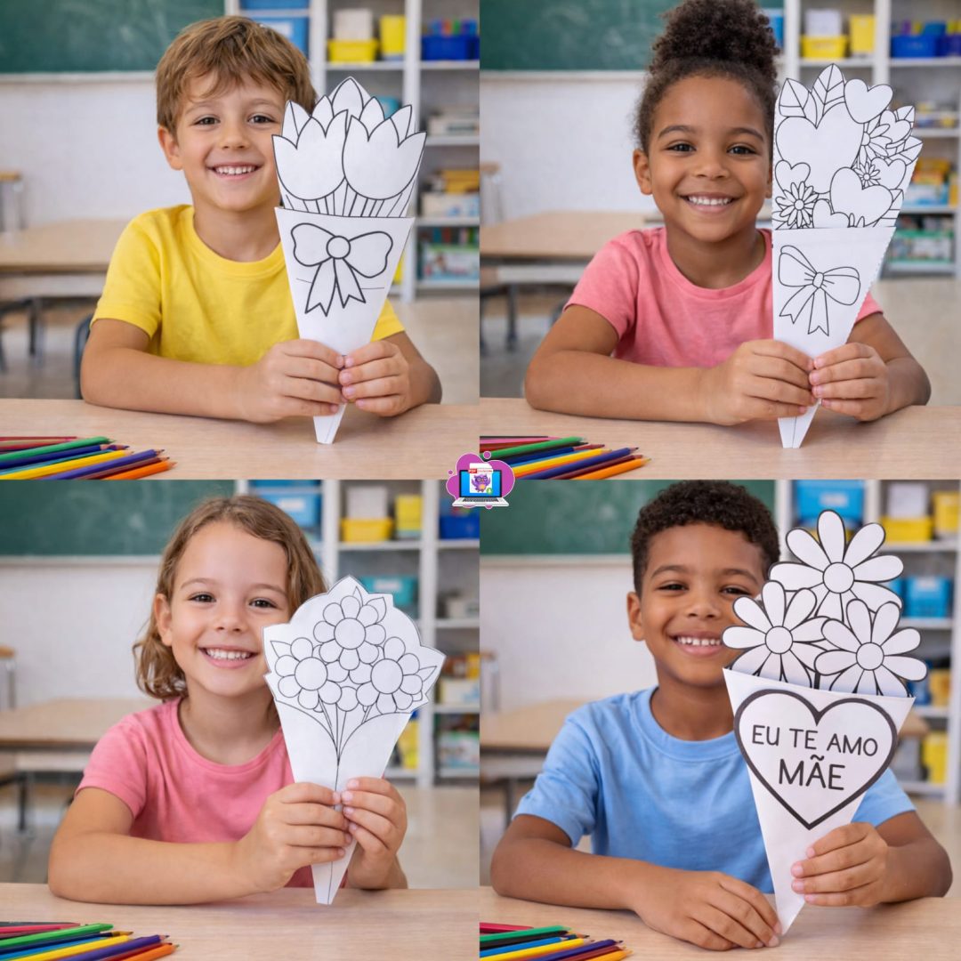 LEMBRANCINHAS DIA DAS MÃES – PARA COLORIR