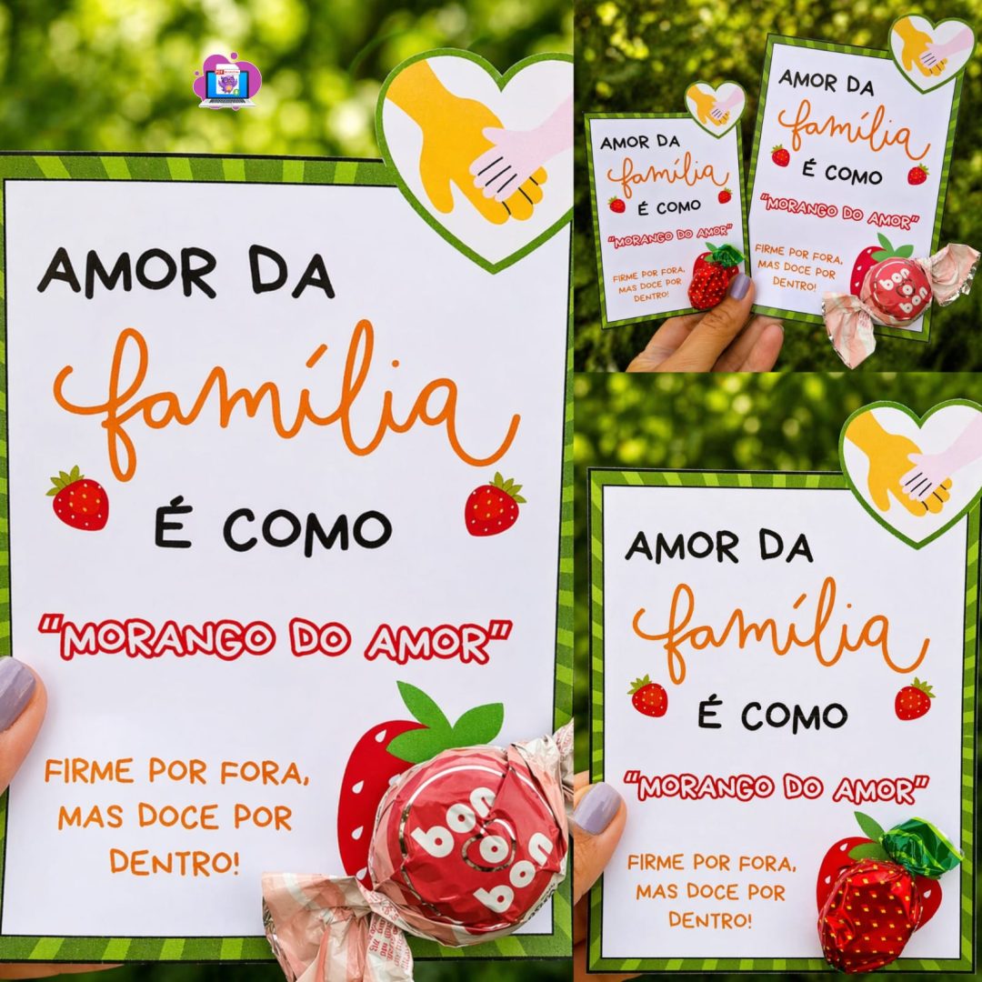 👨‍👩‍👧‍👦 CARTÃO FAMÍLIA – MORANGO DO AMOR 🍓