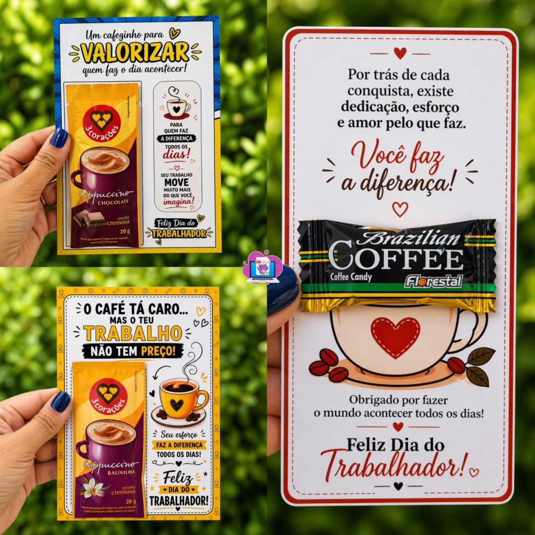 #3 LEMBRANCINHAS DIA DO TRABALHADOR – CAFÉ ☕