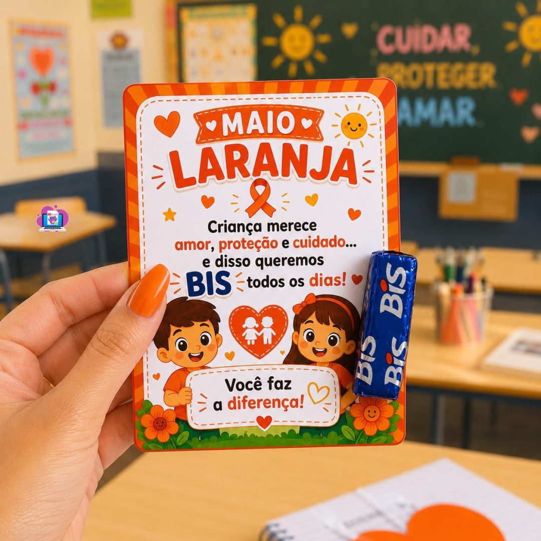 🧡 CARTÃO MAIO LARANJA – BIS