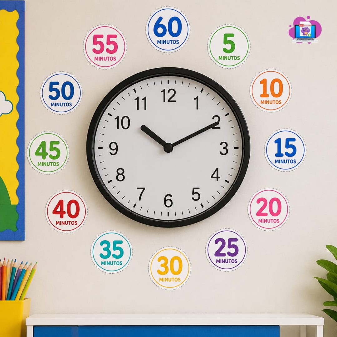 🕒NÚMEROS PARA RELÓGIO DIDÁTICO
