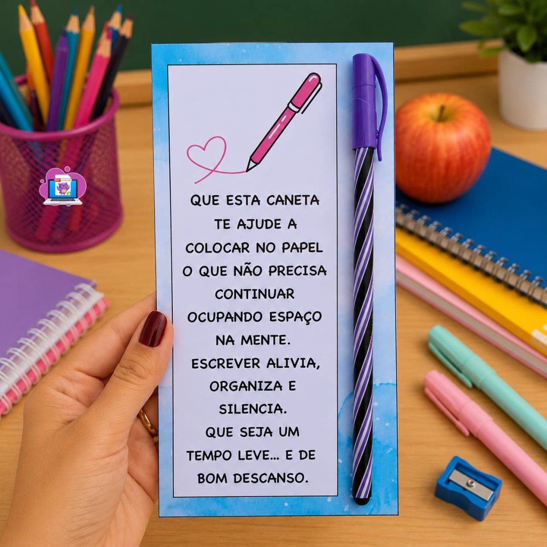 CARTÃO EMOJIS FÉRIAS – CANETA