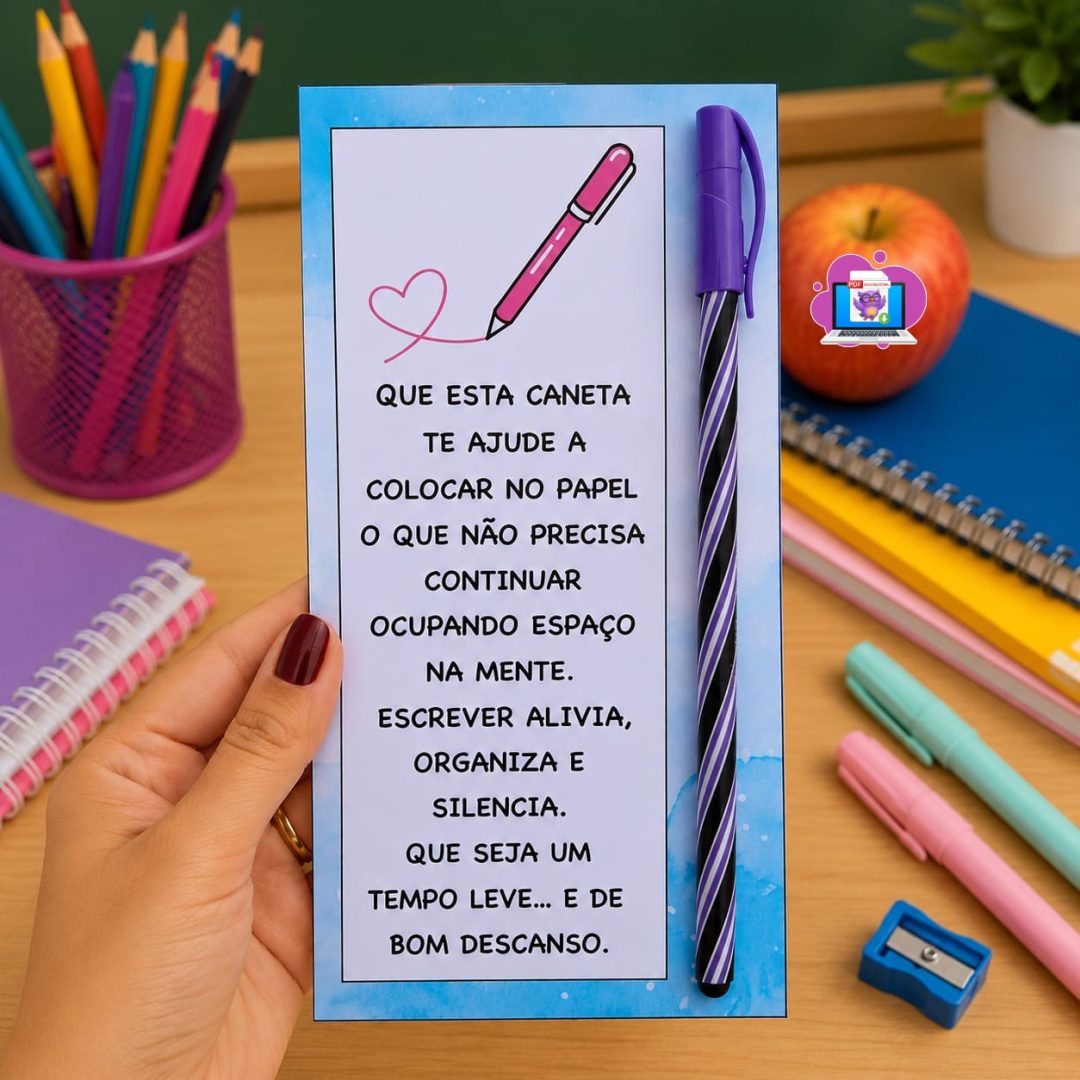 CARTÃO EMOJIS FÉRIAS – CANETA 🖊️