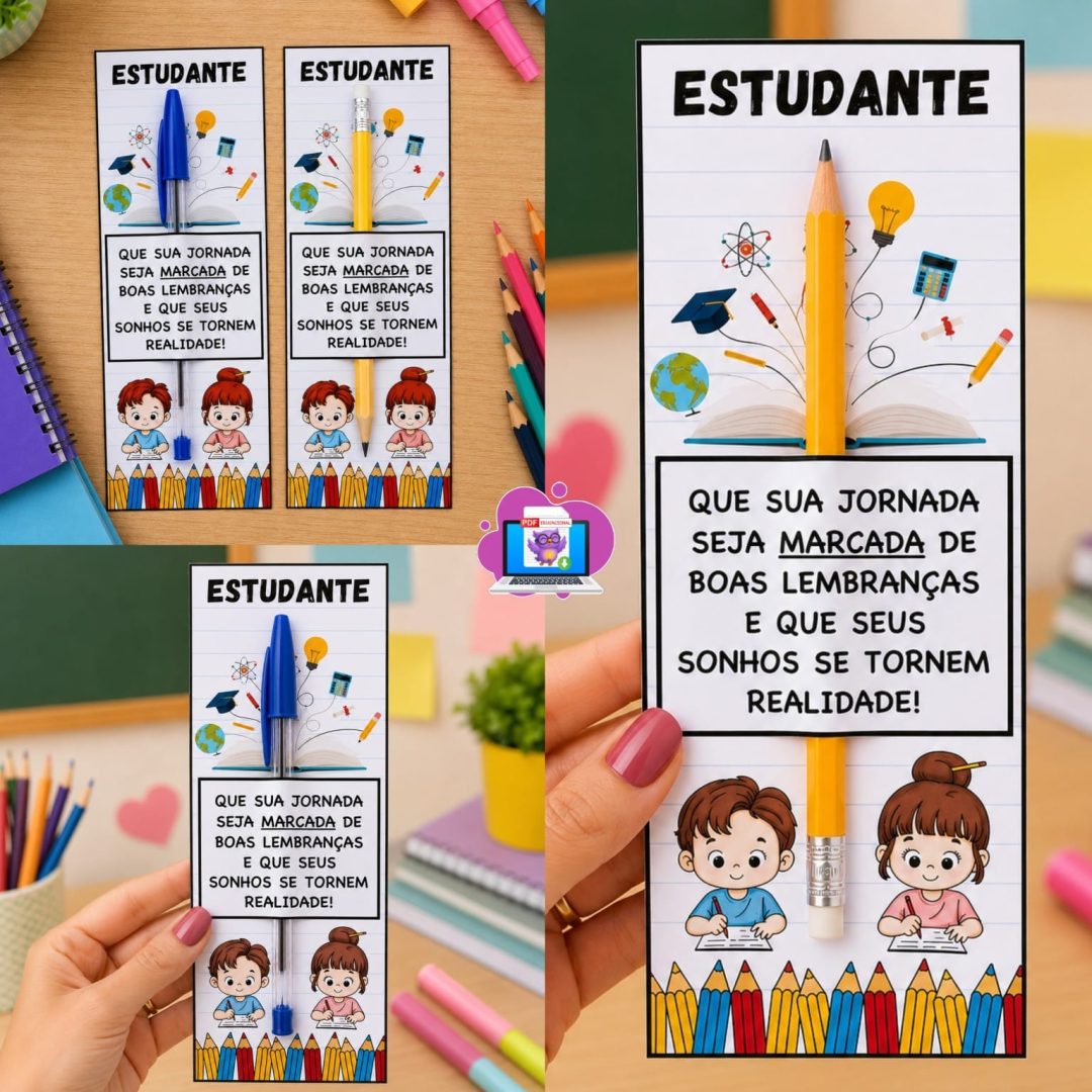 LEMBRANCINHA DIA DO ESTUDANTE – LÁPIS OU CANETA