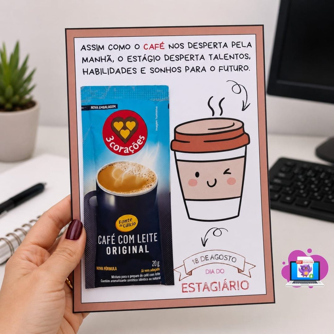 CARTÃO DIA DO ESTAGIÁRIO - CAFÉ