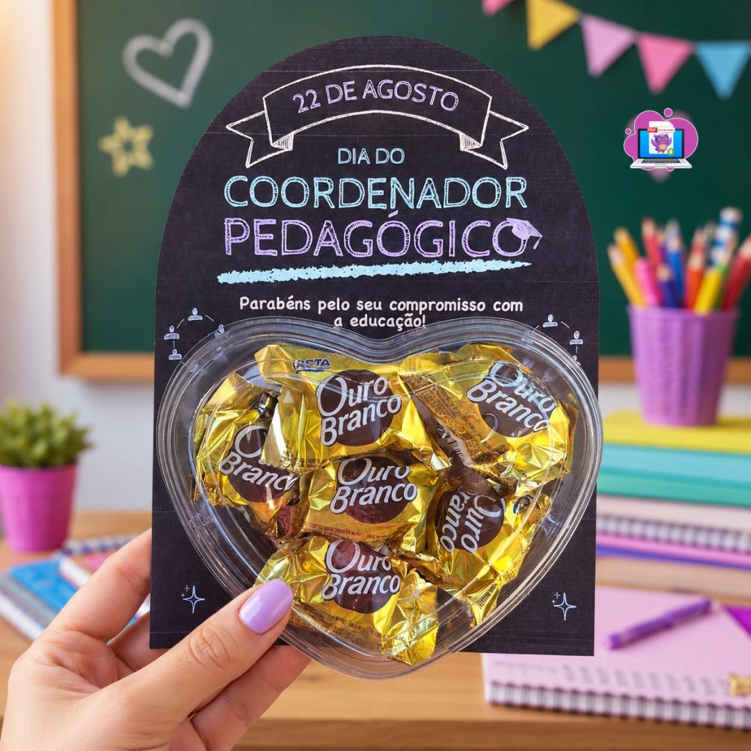 💖 CARTÃO GIGANTE CORAÇÃO DIA DO COORDENADOR PEDAGÓGICO
