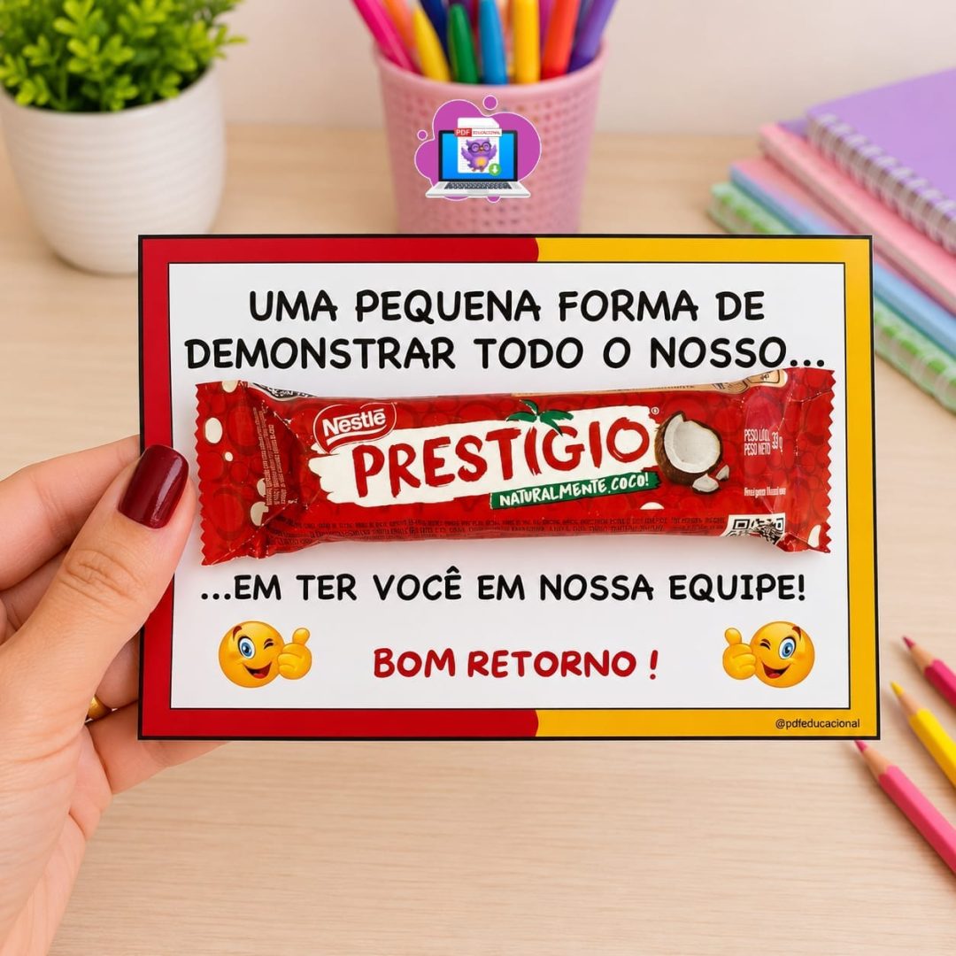 CARTÃO VOLTA ÀS AULAS – PROFESSORES – PRESTÍGIO