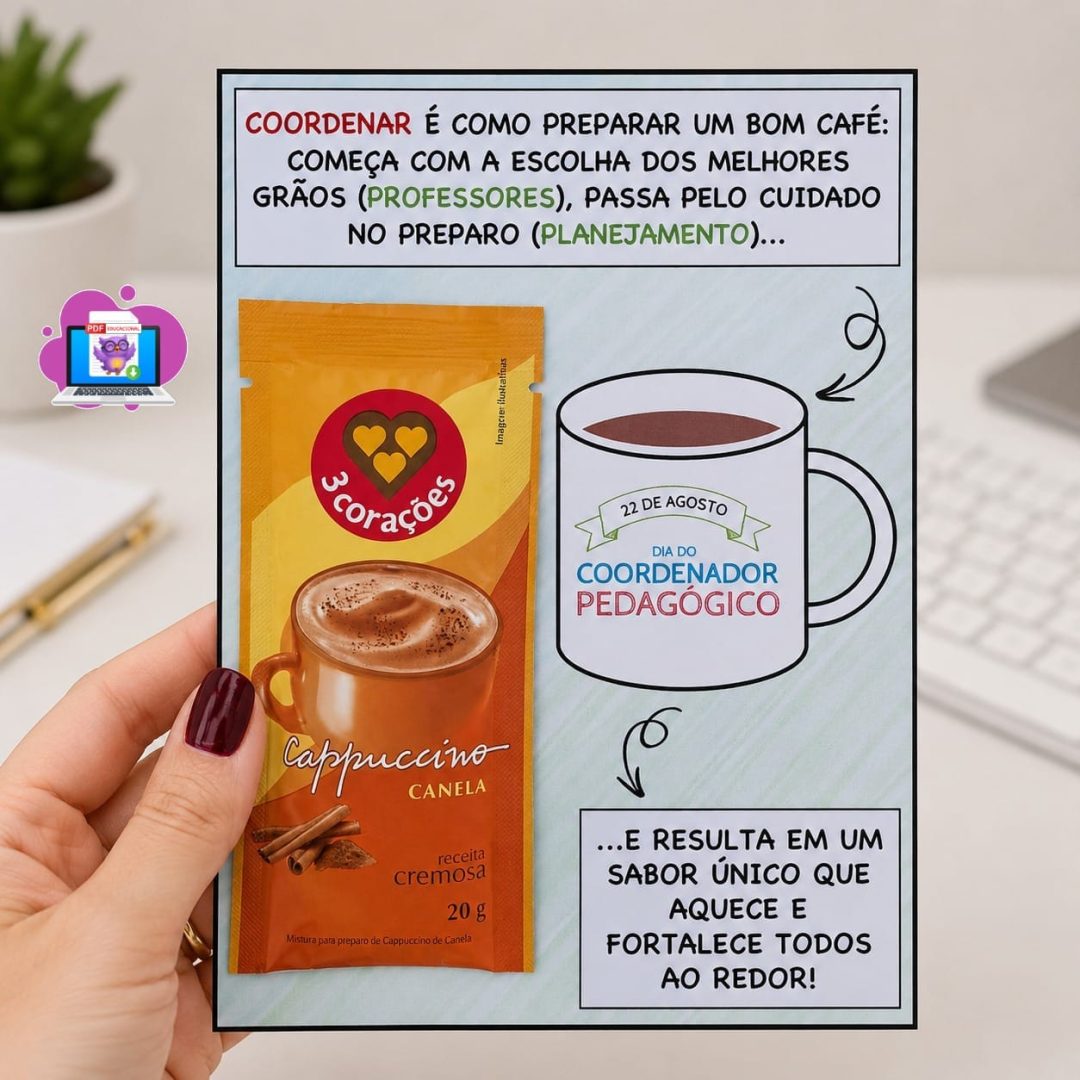 ☕ CARTÃO DIA DO COORDENADOR PEDAGÓGICO – CAFÉ