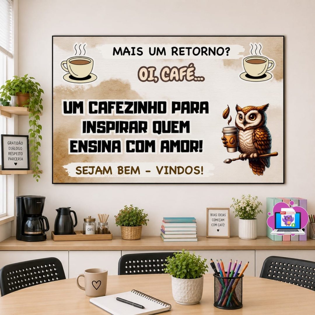 📚 PAINEL “VOLTA ÀS AULAS” — UM CAFEZINHO PARA INSPIRAR! ☕