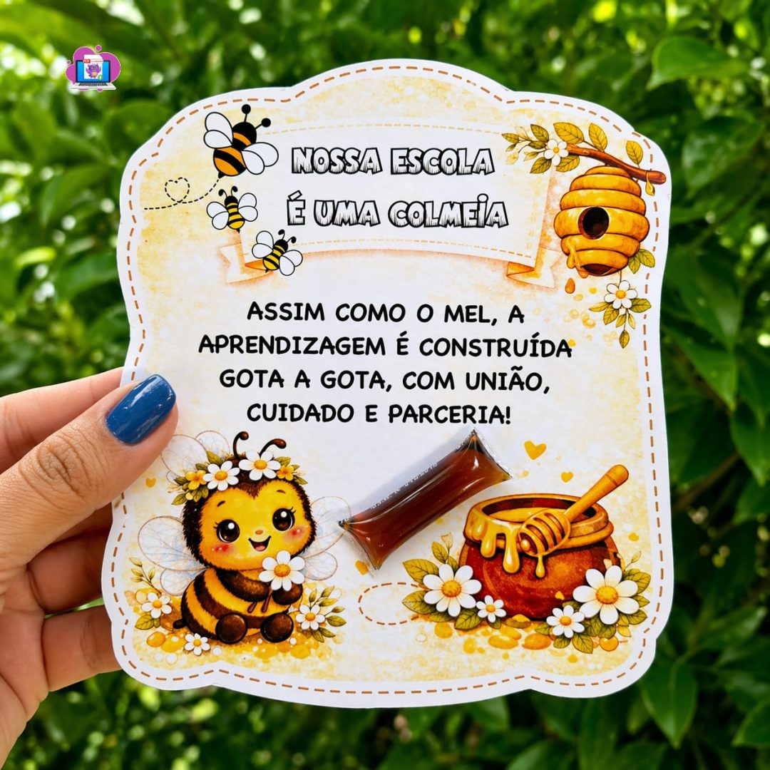 CARTÃO REUNIÃO DE PAIS – COLMEIA 🐝