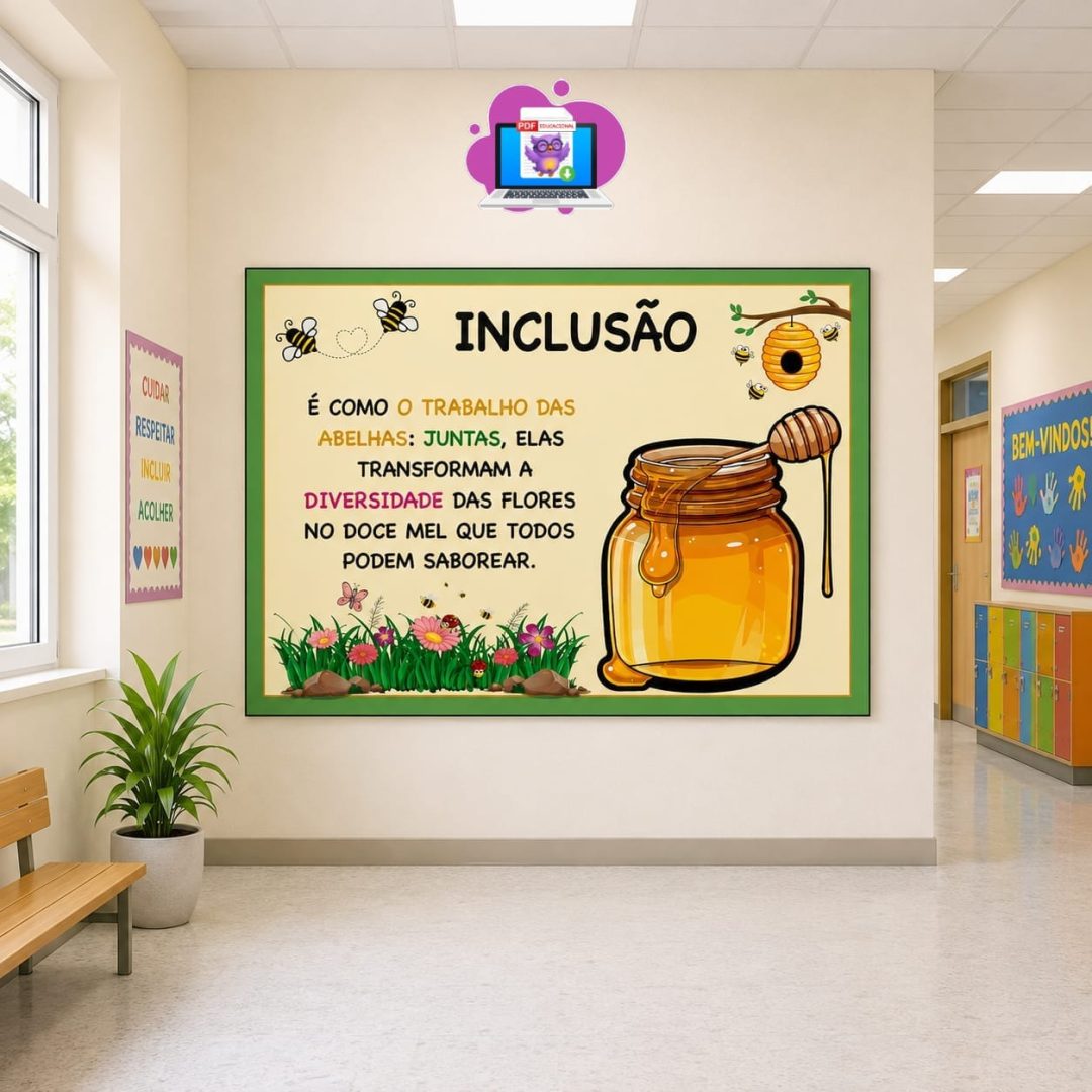 🐝 PAINEL INCLUSÃO – TRABALHO DAS ABELHAS 🍯