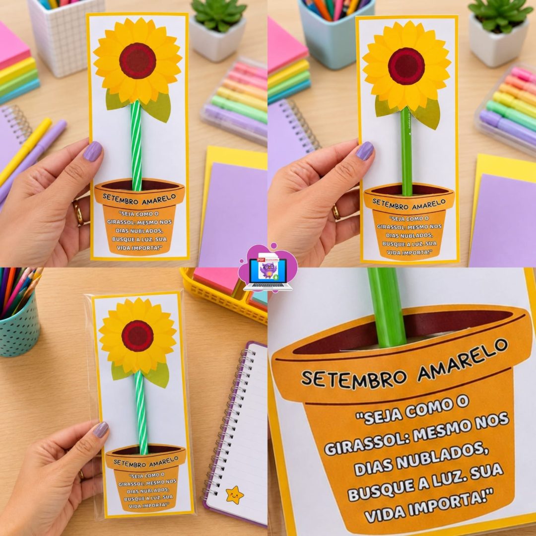🌻CARTÃO SETEMBRO AMARELO GIRASSOL