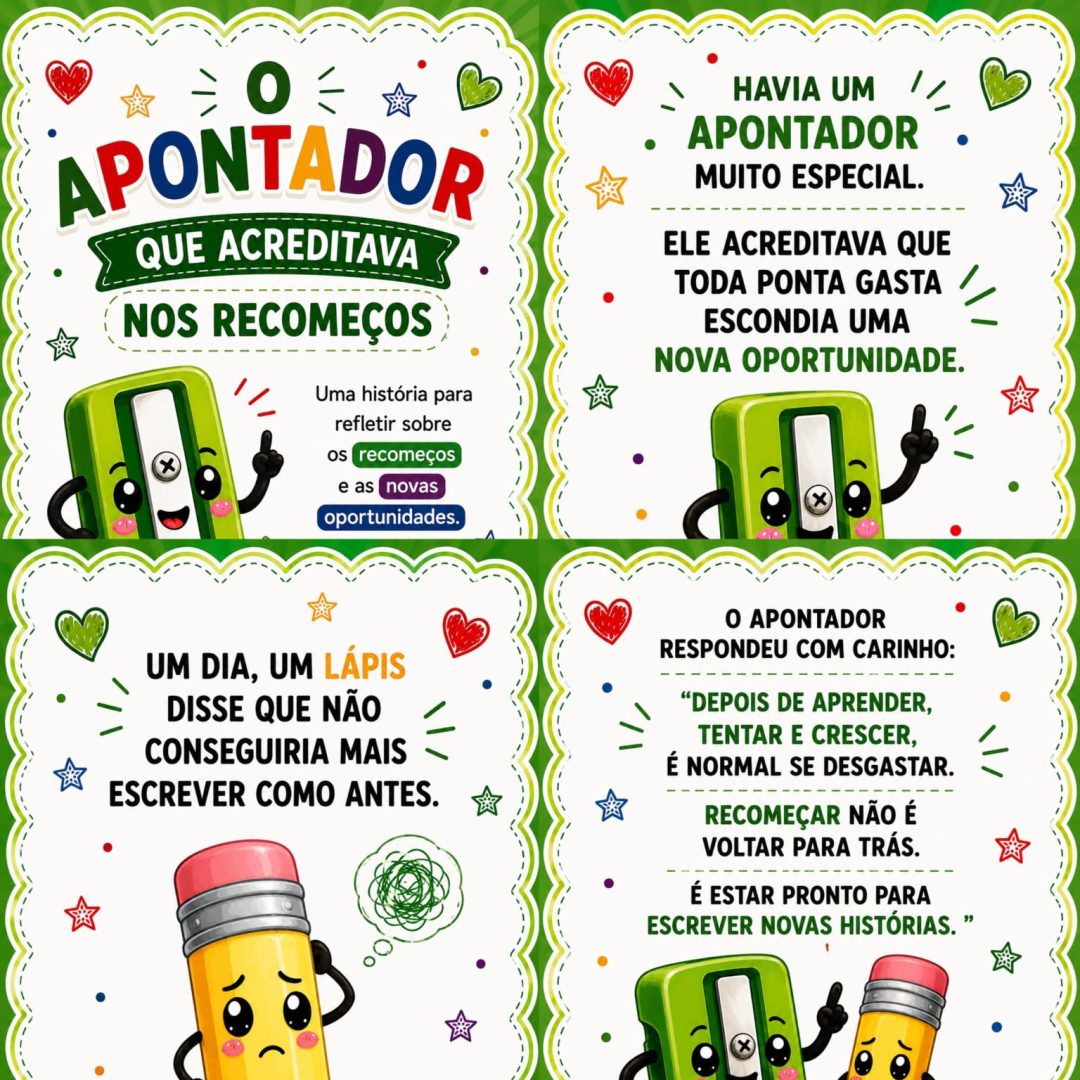 HISTÓRIA O APONTADOR QUE ACREDITAVA NOS RECOMEÇOS