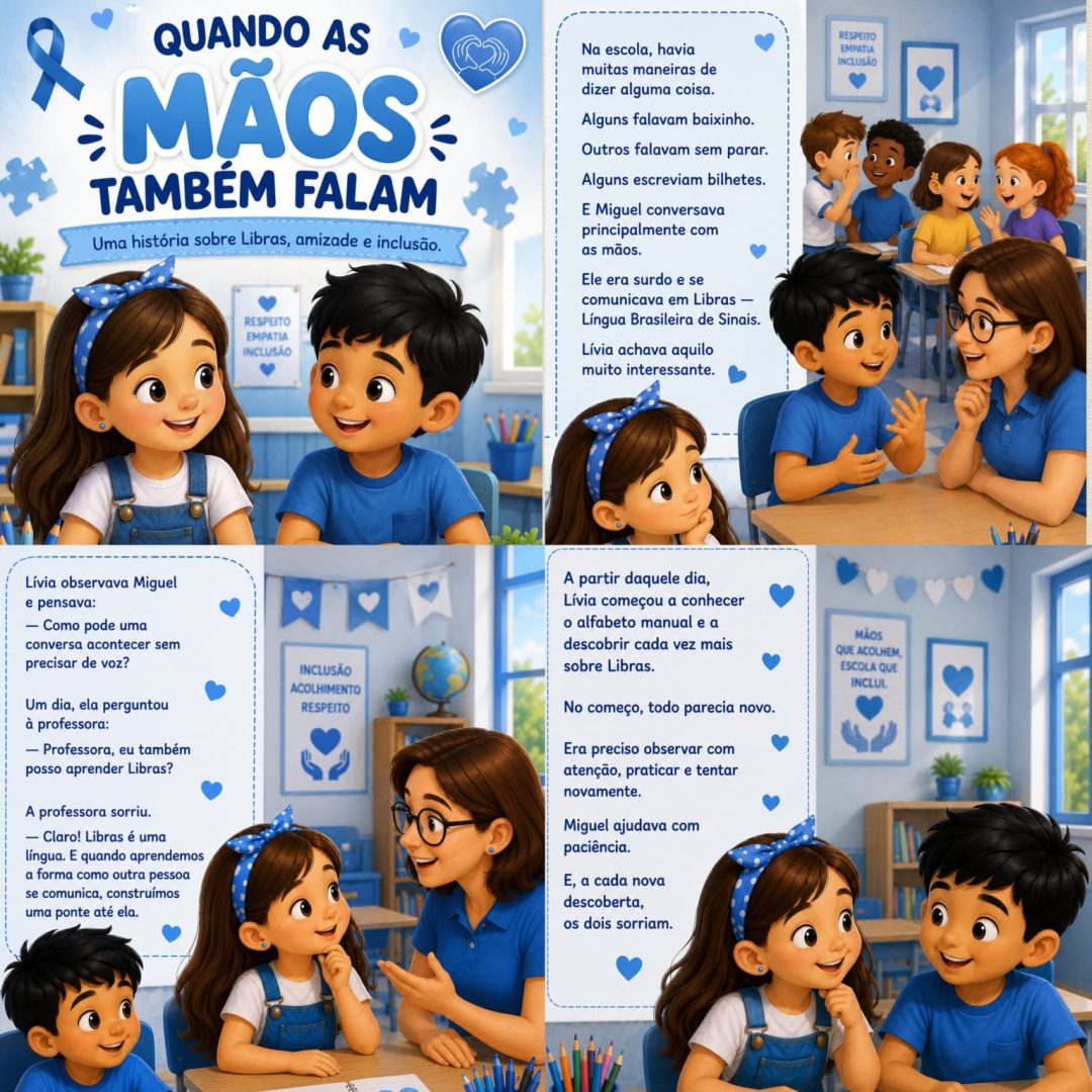 HISTÓRIA QUANDO AS MÃOS TAMBÉM FALAM