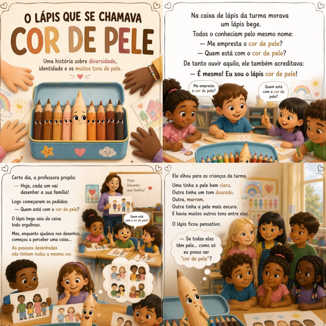 HISTÓRIA O LÁPIS QUE SE CHAMAVA COR DE PELE