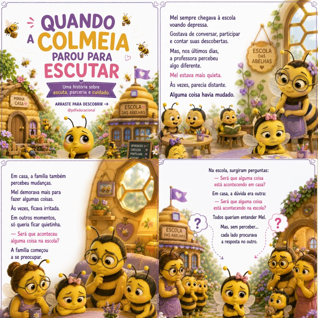 HISTÓRIA QUANDO A COLMEIA PAROU PARA ESCUTAR