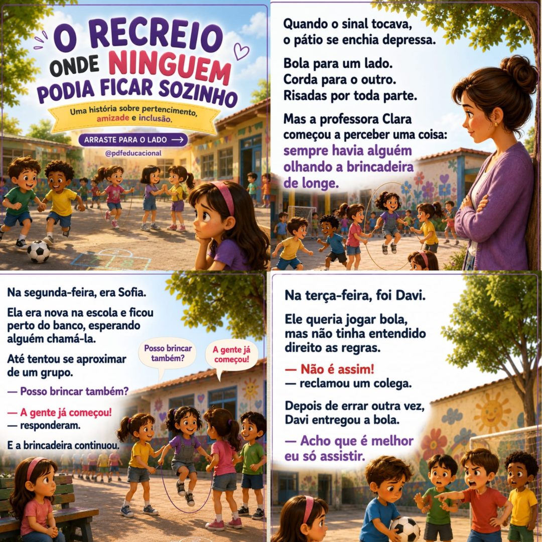 HISTÓRIA O RECREIO ONDE NINGUÉM PODIA FICAR SOZINHO