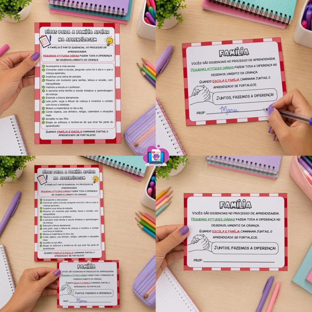 COMBO REUNIÃO DE PAIS – CARTÃO + DICAS PARA A FAMÍLIA