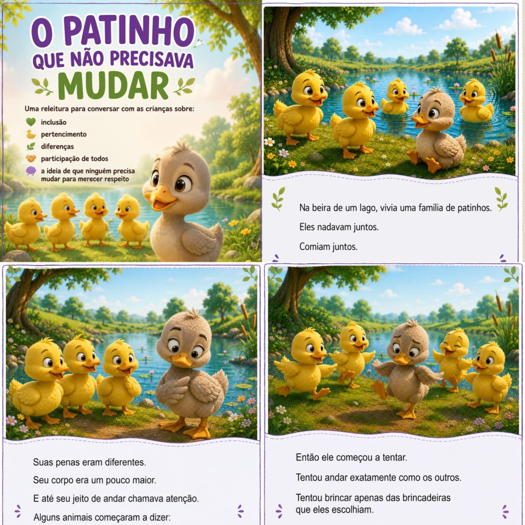 HISTÓRIA PATINHO QUE NÃO PRECISAVA MUDAR