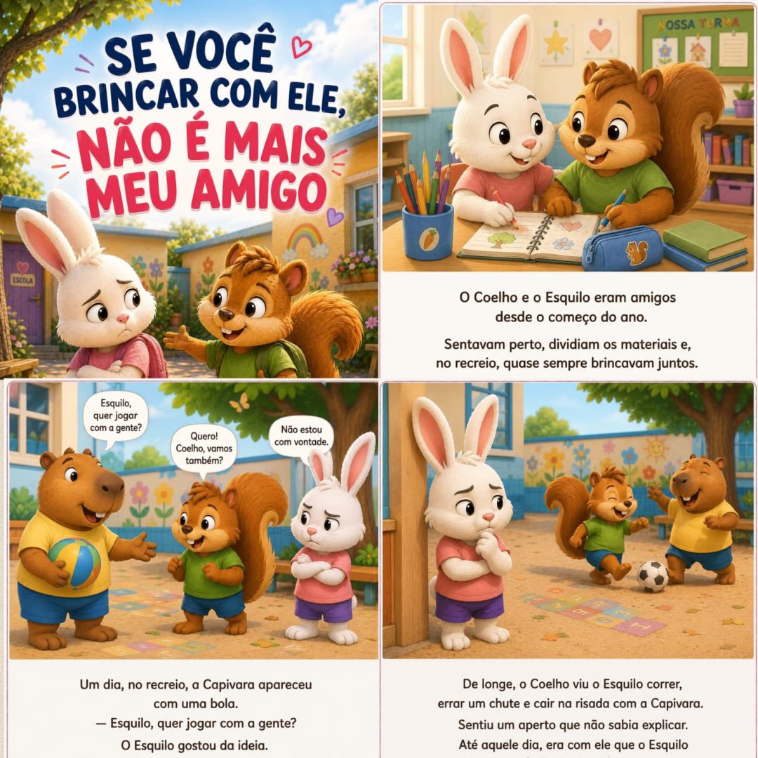 HISTÓRIA SE VOCÊ BRINCAR COM ELE, NÃO É MAIS MEU AMIGO.”