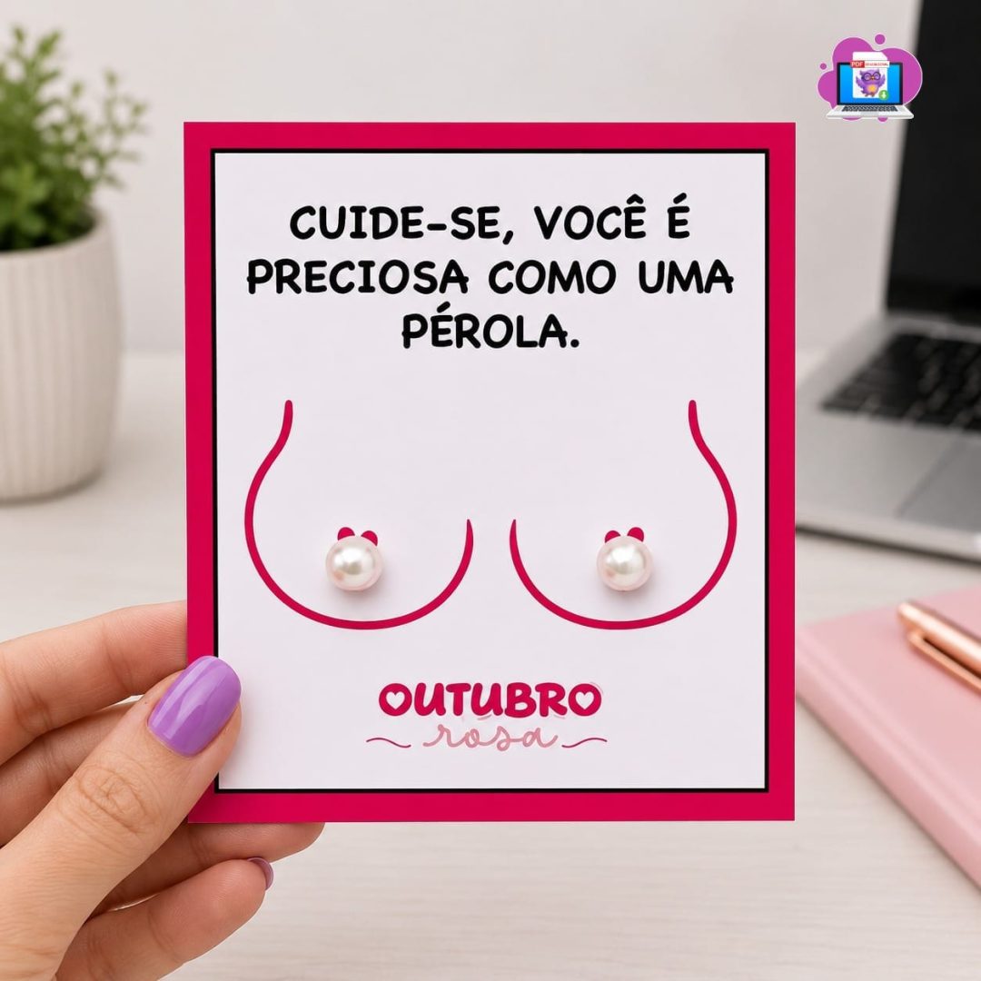 CARTÃO OUTUBRO ROSA – BRINCOS