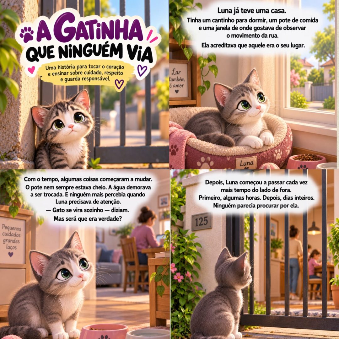 HISTÓRIA A GATINHA QUE NINGUÉM VIA — HISTÓRIA INFANTIL