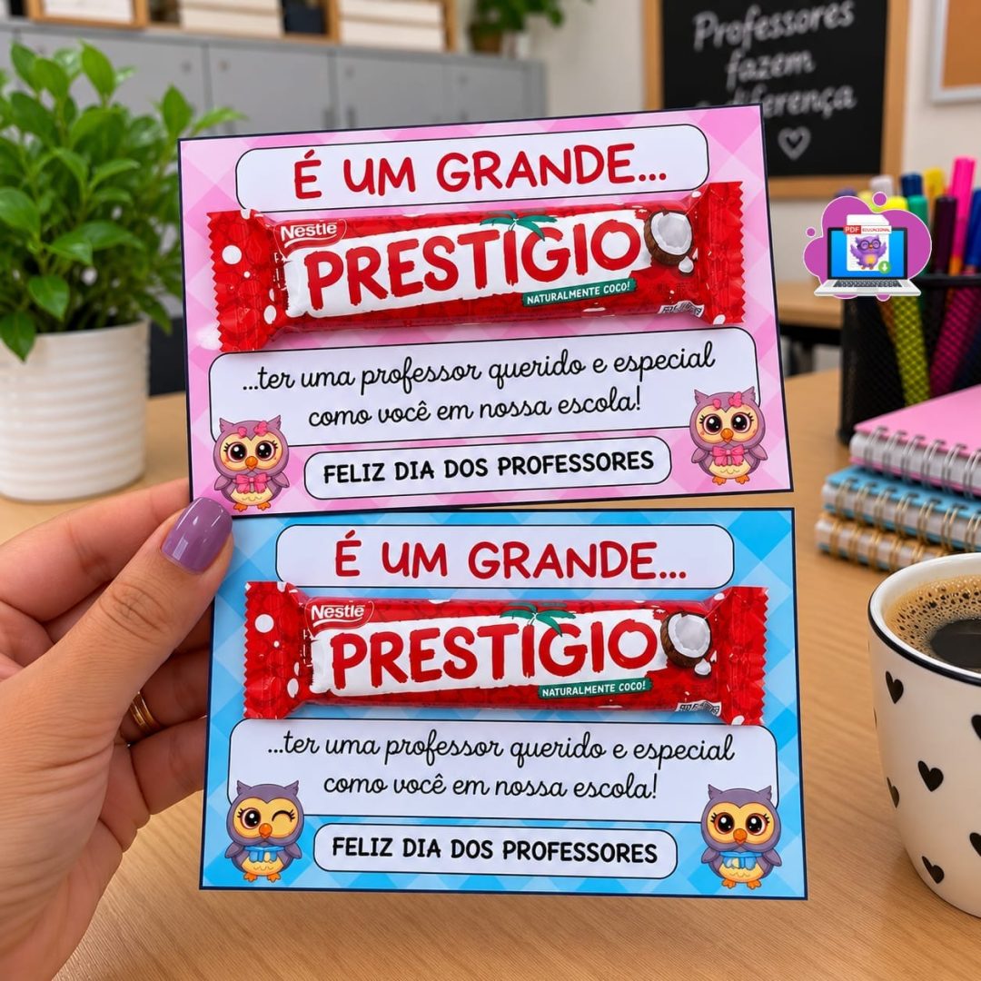 CARTÃO PRESTÍGIO – DIA DOS PROFESSORES