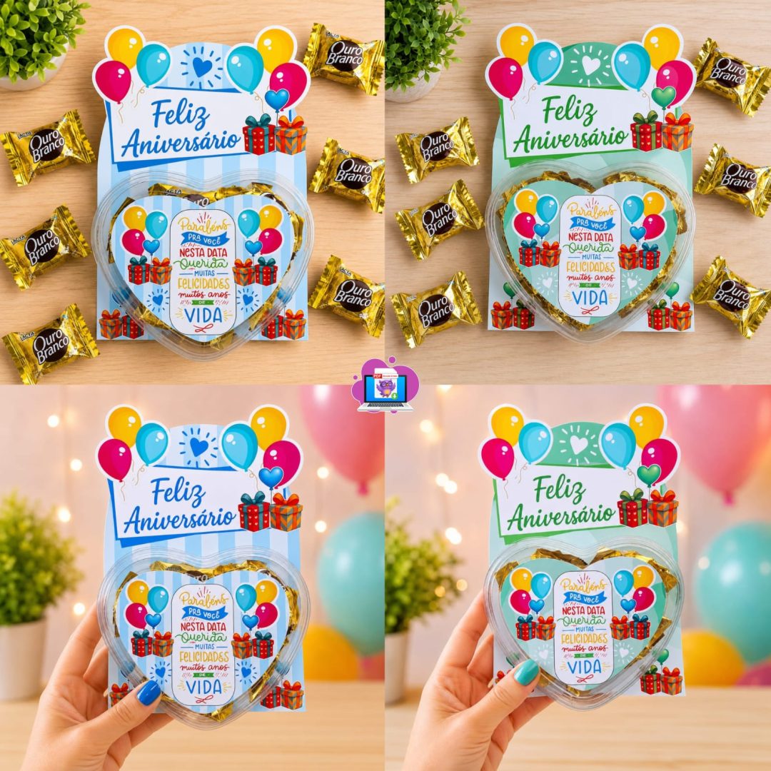 #2 – LEMBRANCINHA CORAÇÃO FELIZ ANIVERSÁRIO