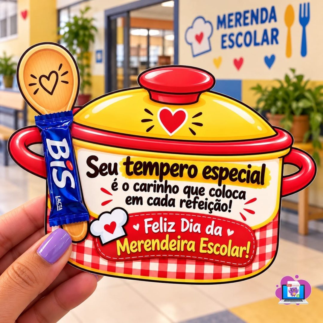 CARTÃO DIA DA MERENDEIRA ESCOLAR