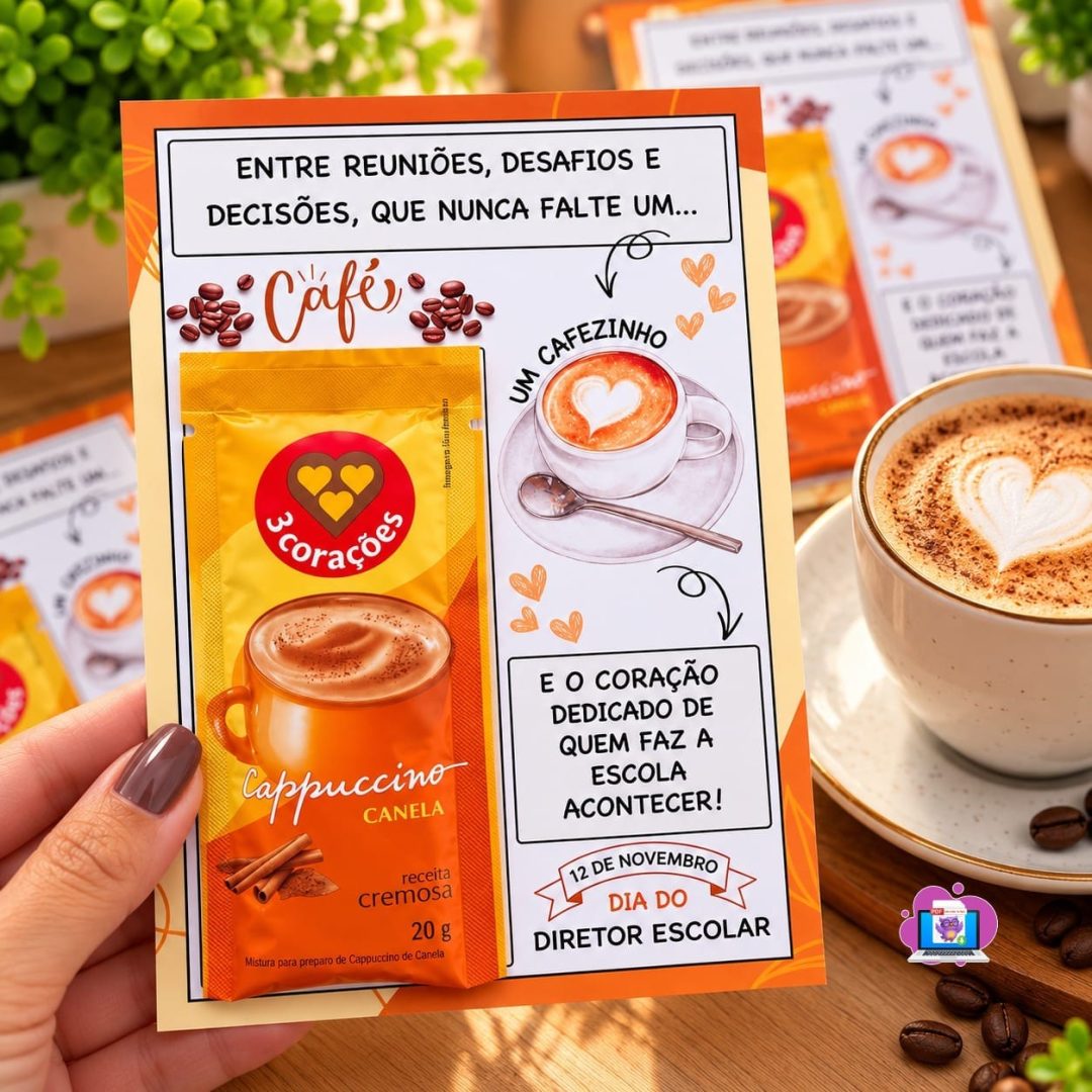 CARTÃO DIA DO DIRETOR ESCOLAR – CAFÉ