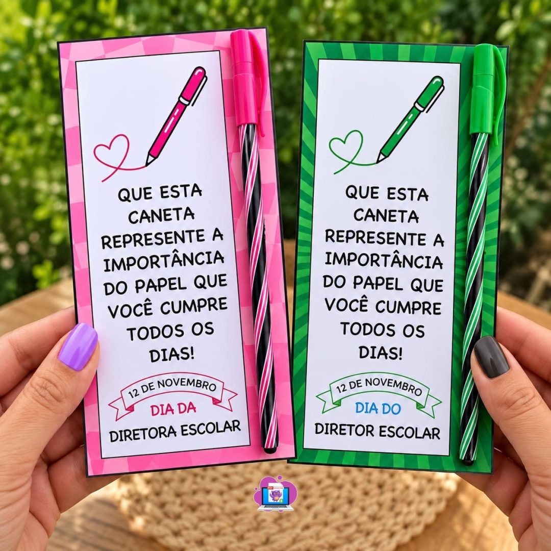 CARTÃO DIA DO DIRETOR ESCOLAR – CANETA