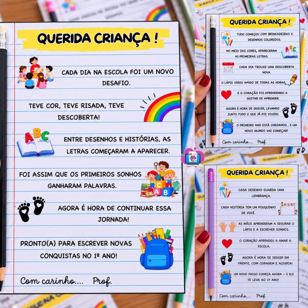 CARTÃO DE DESPEDIDA PRÉ-ESCOLAR